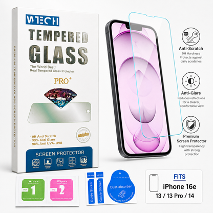 Clear iPhone screen protector Canada – WTECH regular tempered glass
