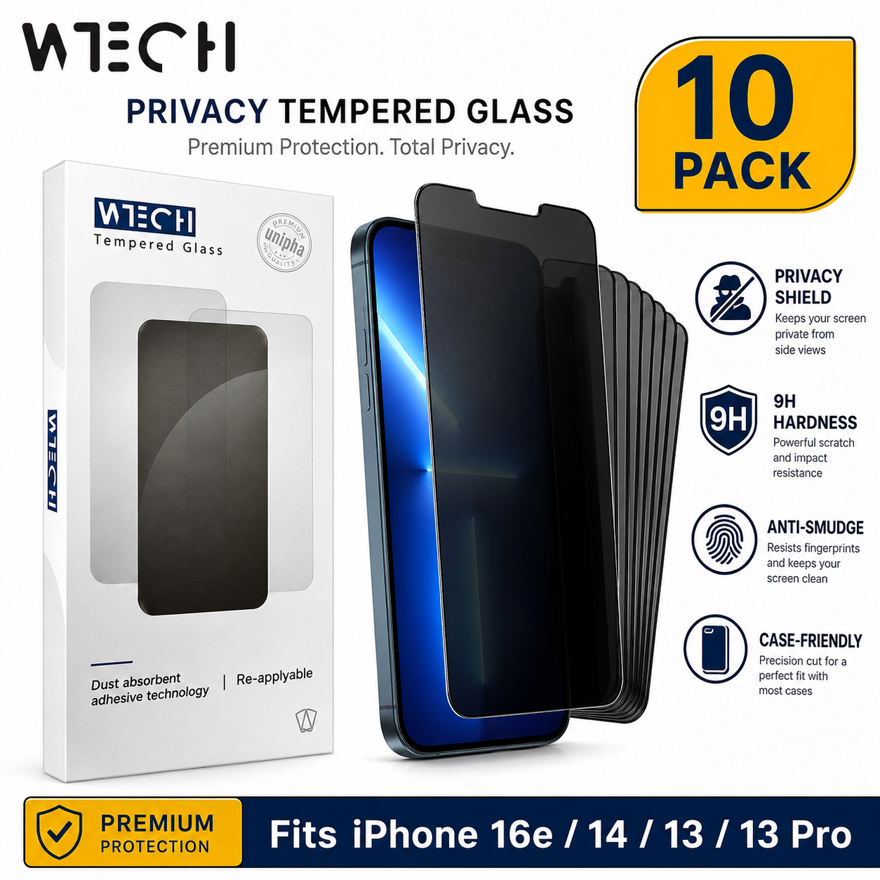 Buy mobile accessories online Canada – WTECH Sapphire Pro glass protectors
