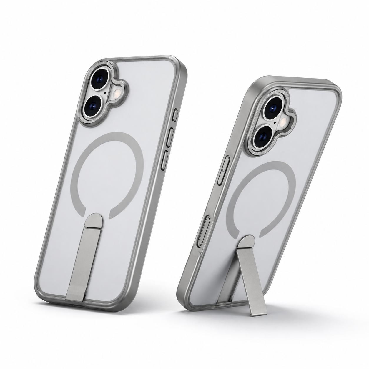 MagSafe iStand Case for Apple iPhone 17 Grey Shockproof Phone Case