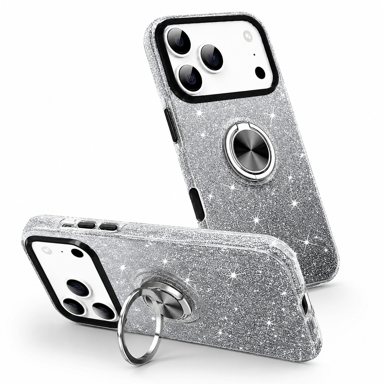 Premium Protective Phone Case for Apple iPhone 17 Pro Max with Glitter Design & Kickstand