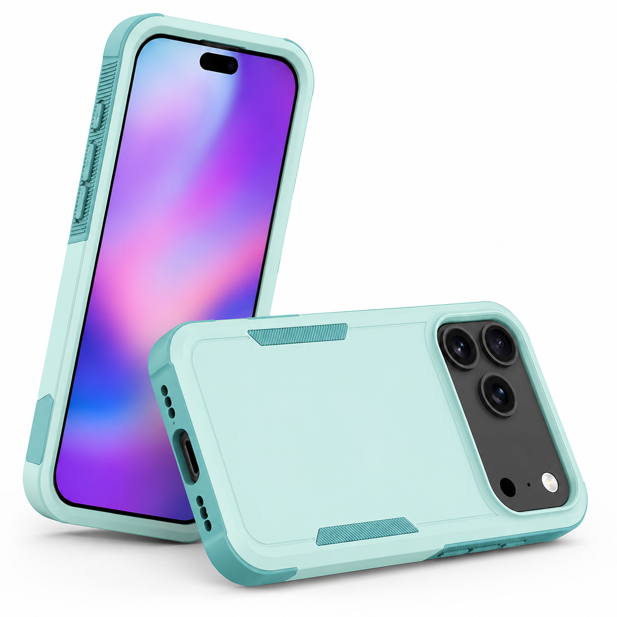 Protective Smartphone Case, Teal Mobile Phone Cover, Scratch Resistant Phone Case