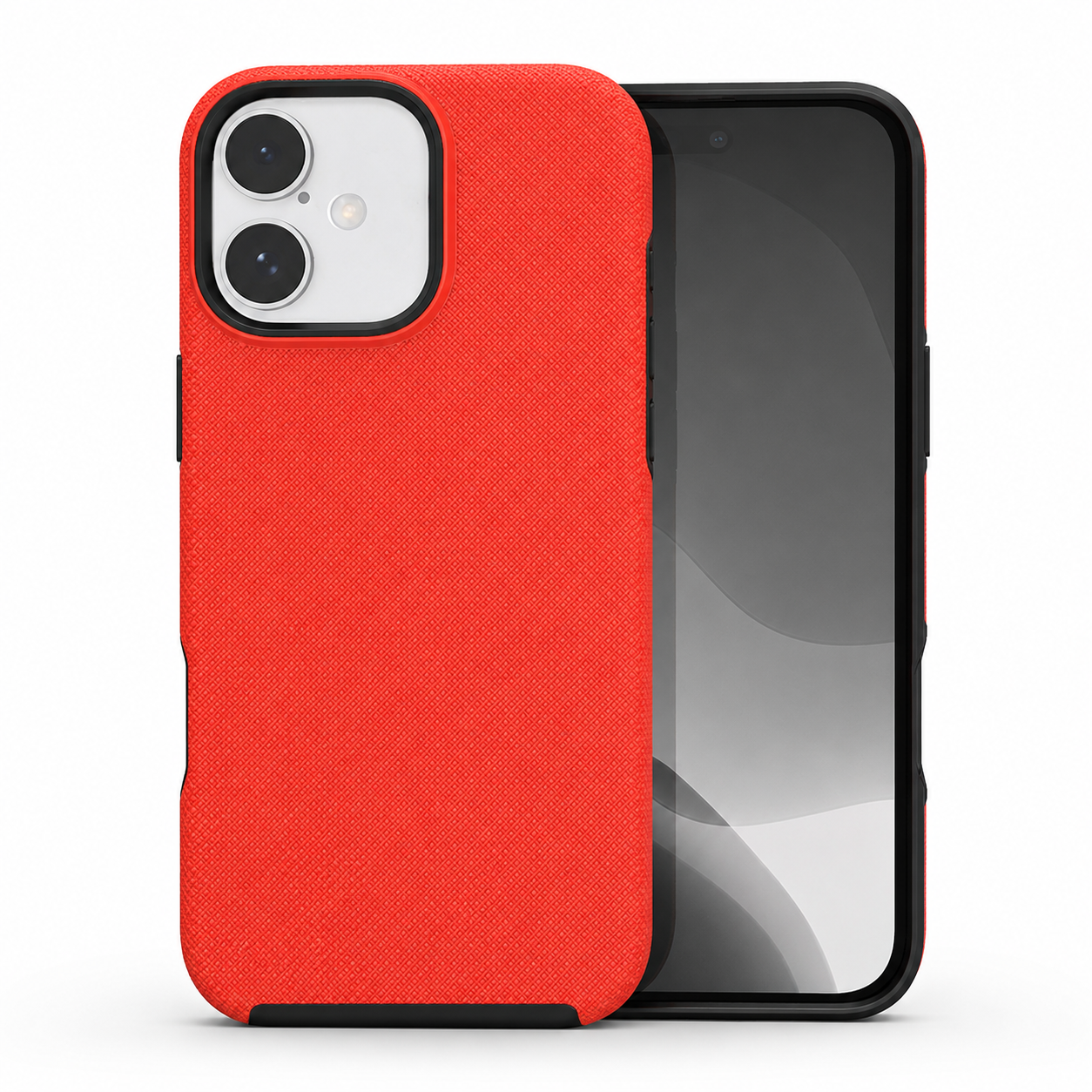 Dotted Protective Case for Apple iPhone 16 – Red