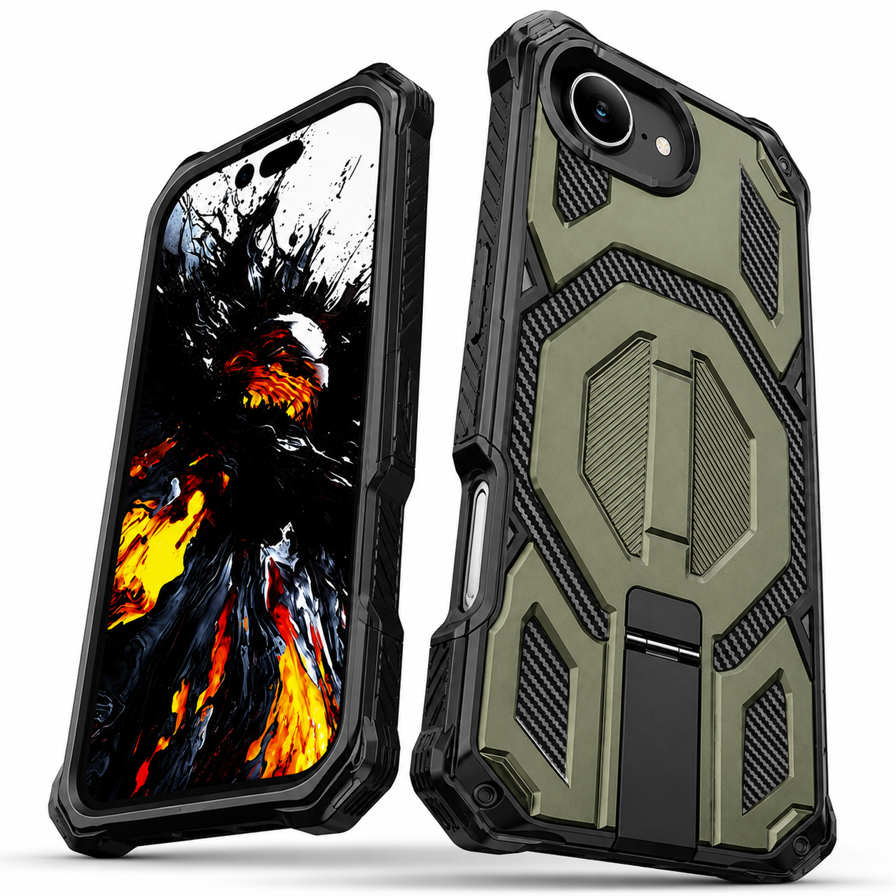 Outrider Rugged MagSafe Case for Apple iPhone 17e - Green