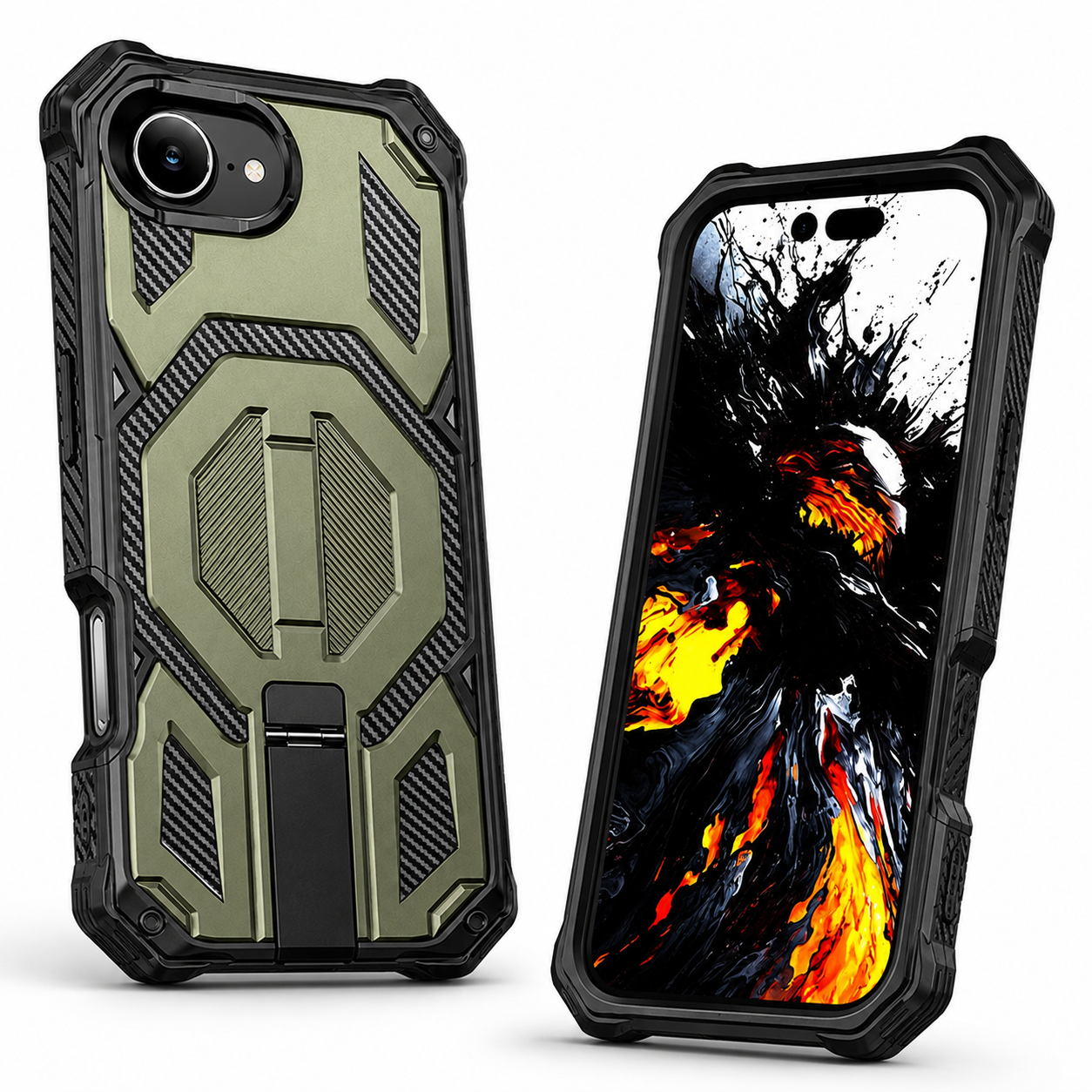 Outrider Rugged MagSafe Case for Apple iPhone 17e - Green