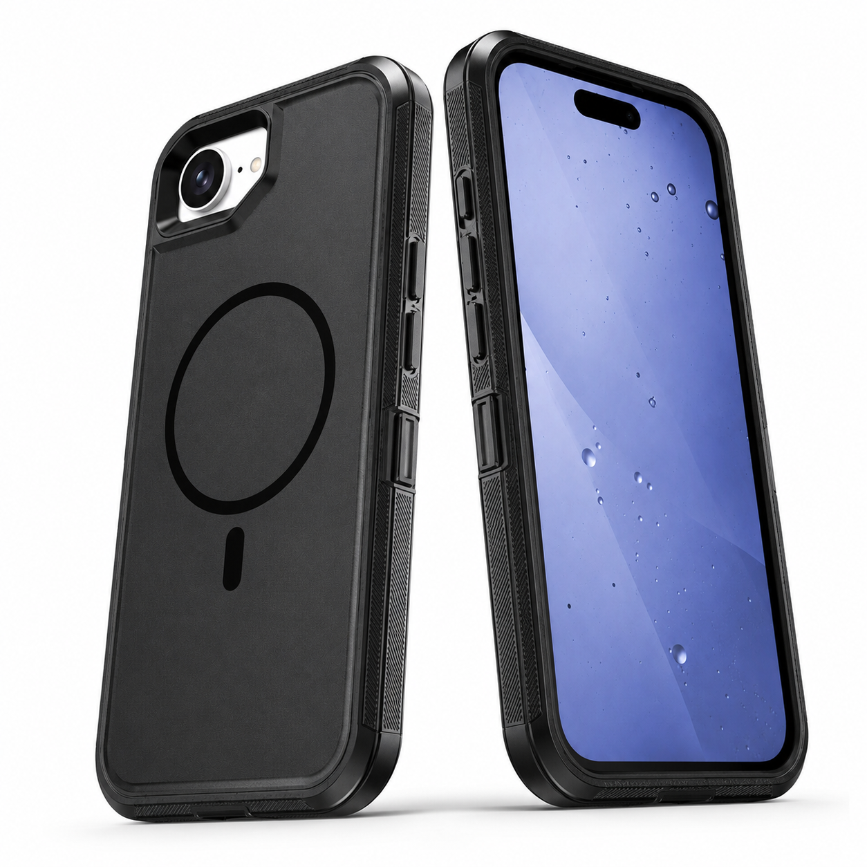 Shockproof black MagSafe clip case for iPhone 17e and 16e – buy phone cases online Canada