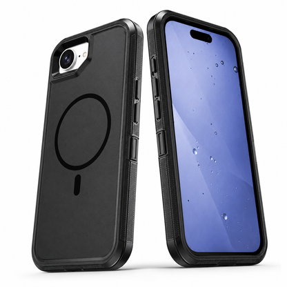 Shockproof black MagSafe clip case for iPhone 17e and 16e – buy phone cases online Canada
