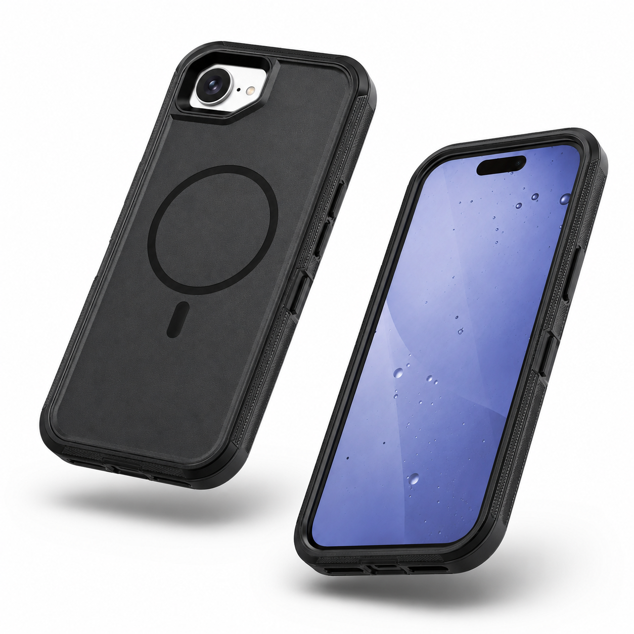 Black triple-layer protection mobile cover for Apple iPhone 17e and 16e – phone cases Canada