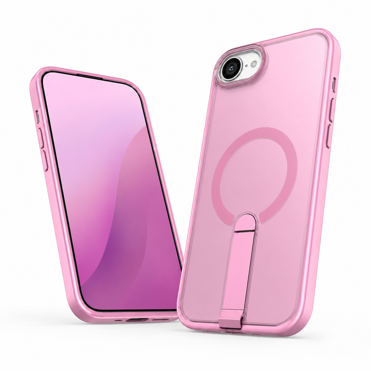 OTCR pink MagSafe kickstand cover for Apple iPhone 17e and 16e – best slim phone case Canada
