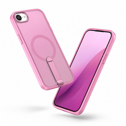 Apple iPhone 17e and 16e pink MagSafe stand case angled view – smartphone accessories Canada