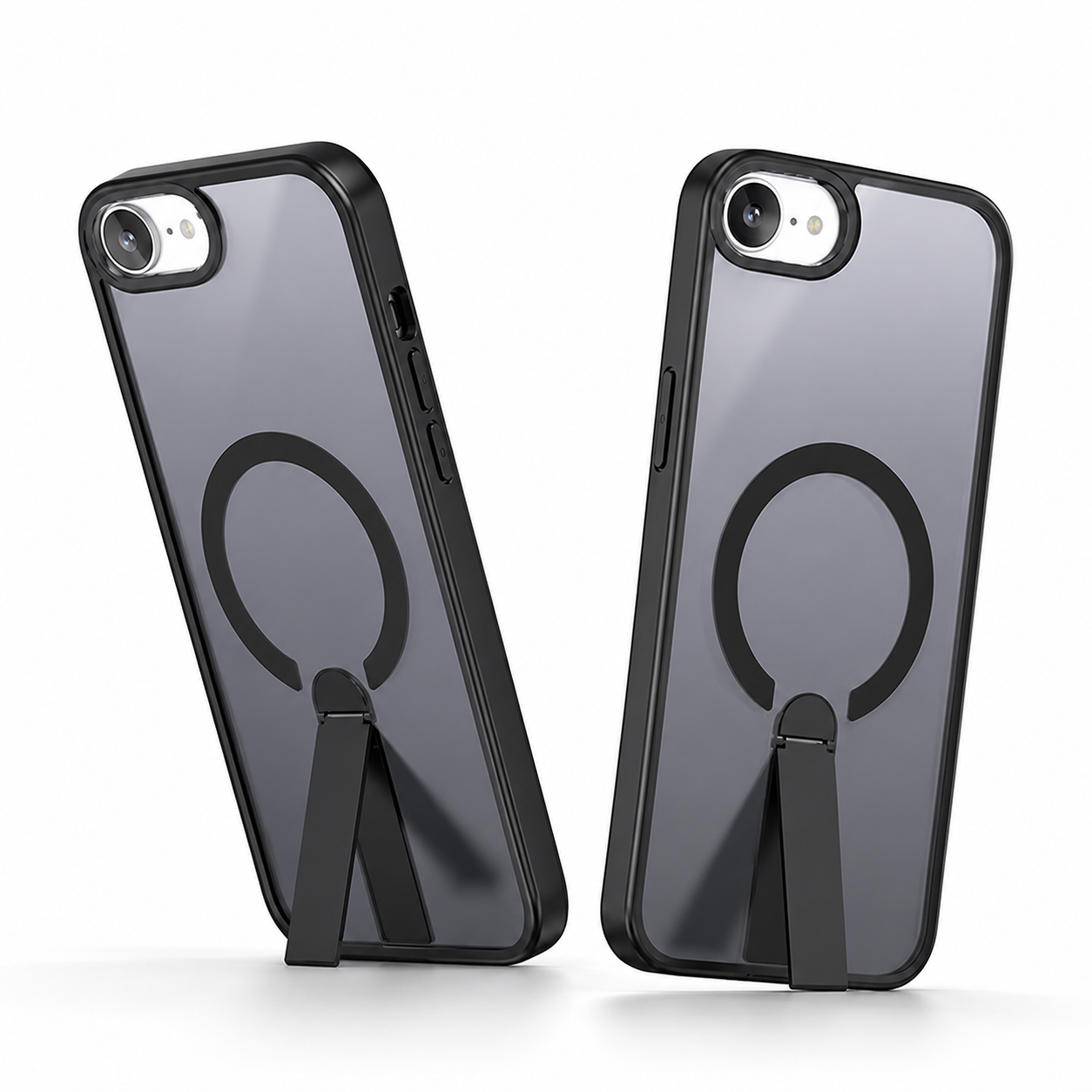Black shockproof iStand mobile cover for iPhone 17e and 16e – durable phone cases Canada
