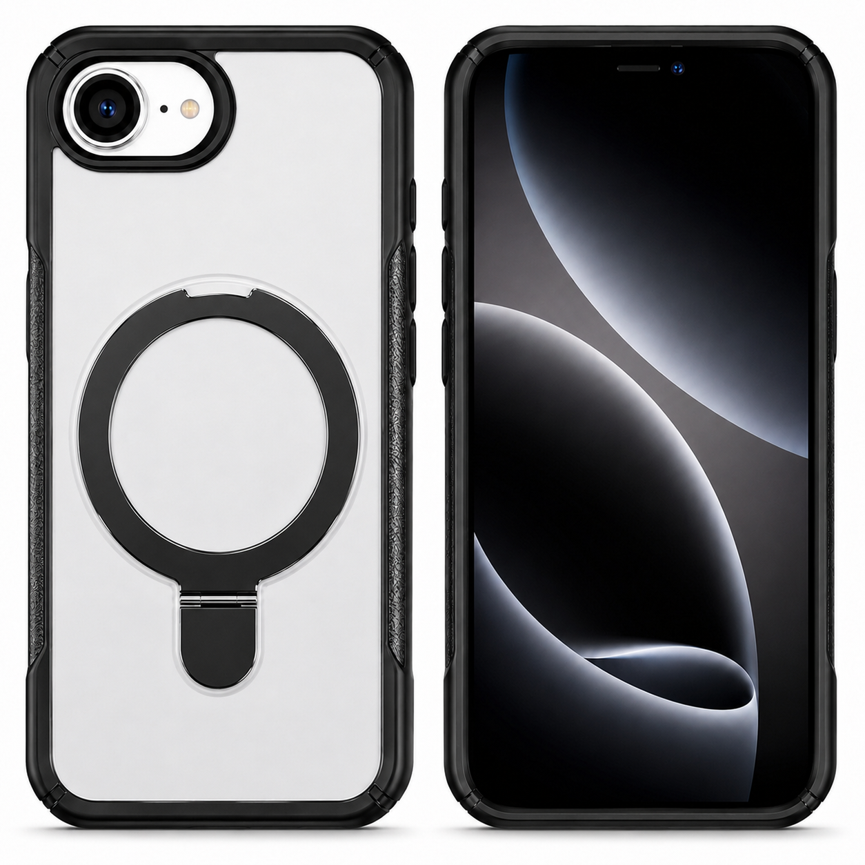 Clear iPhone 17e and 16e MagSafe protective cover with vivid design – buy phone cases online Canada
