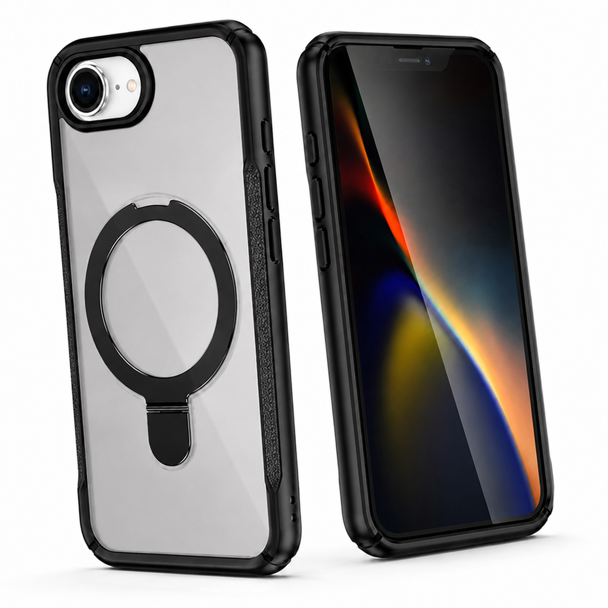 Apple iPhone 17e and 16e clear MagSafe case angled view – smartphone accessories Canada