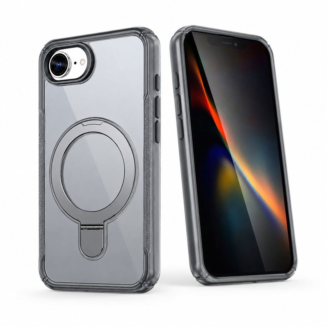 Grey iPhone 17e and 16e MagSafe protective cover with vivid design – best iPhone case for protection Canada
