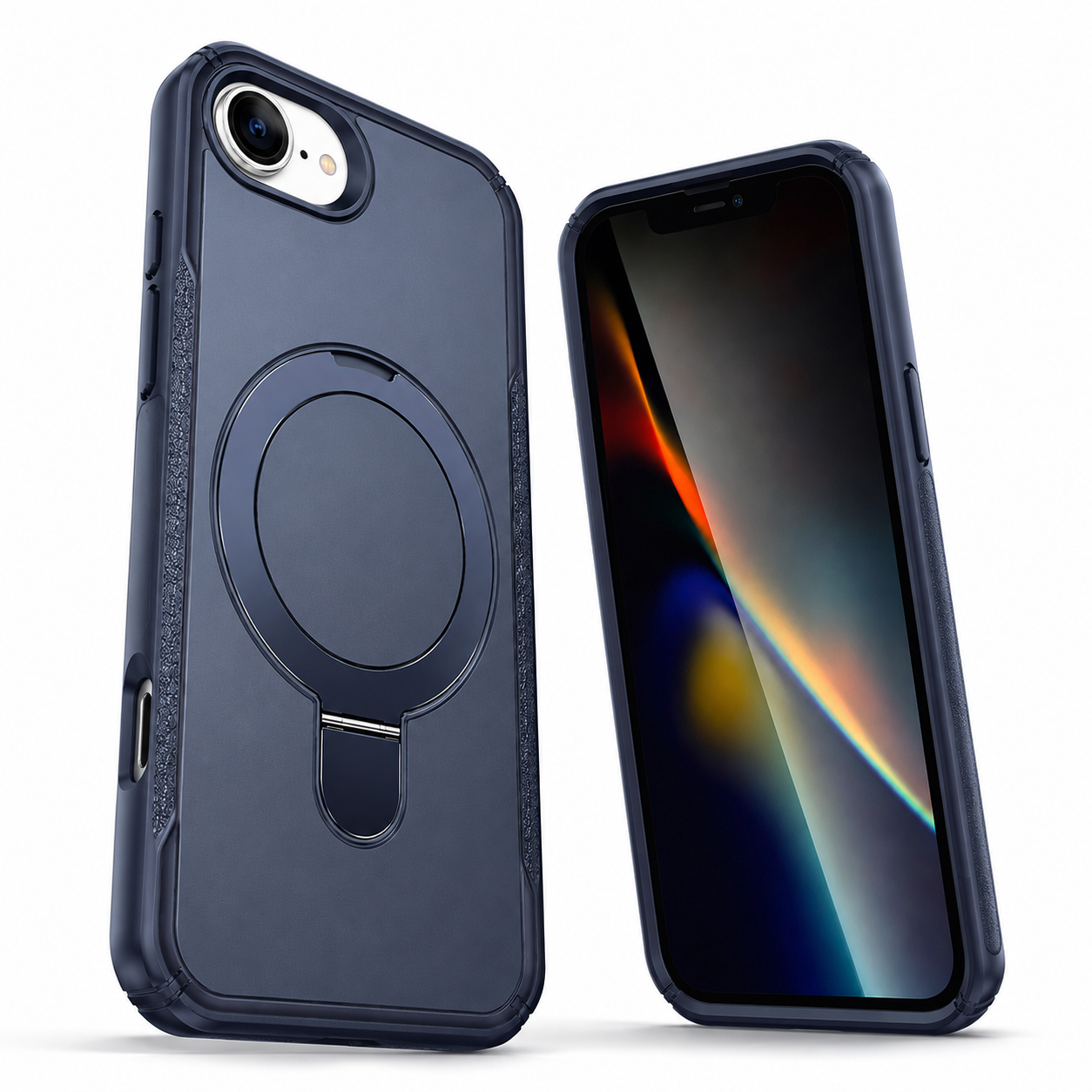 Slim blue MagSafe Vivid Design Case for Apple iPhone 17e and 16e – affordable phone cases Canada
