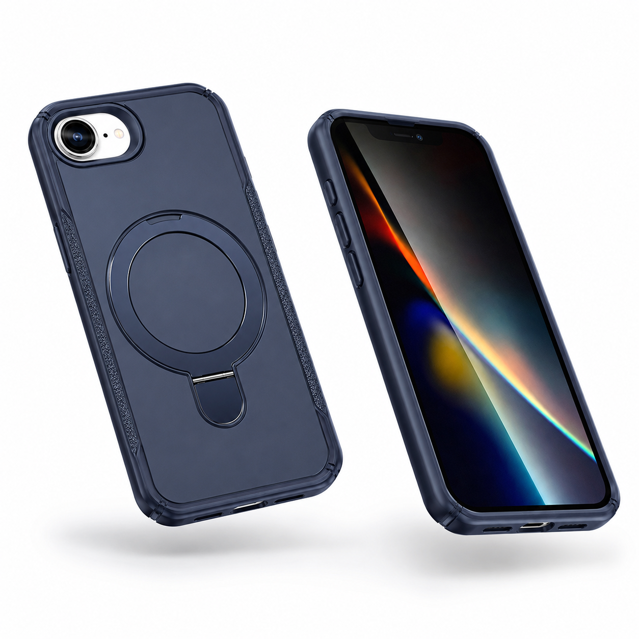 Apple iPhone 17e and 16e blue MagSafe case angled view – smartphone accessories Canada