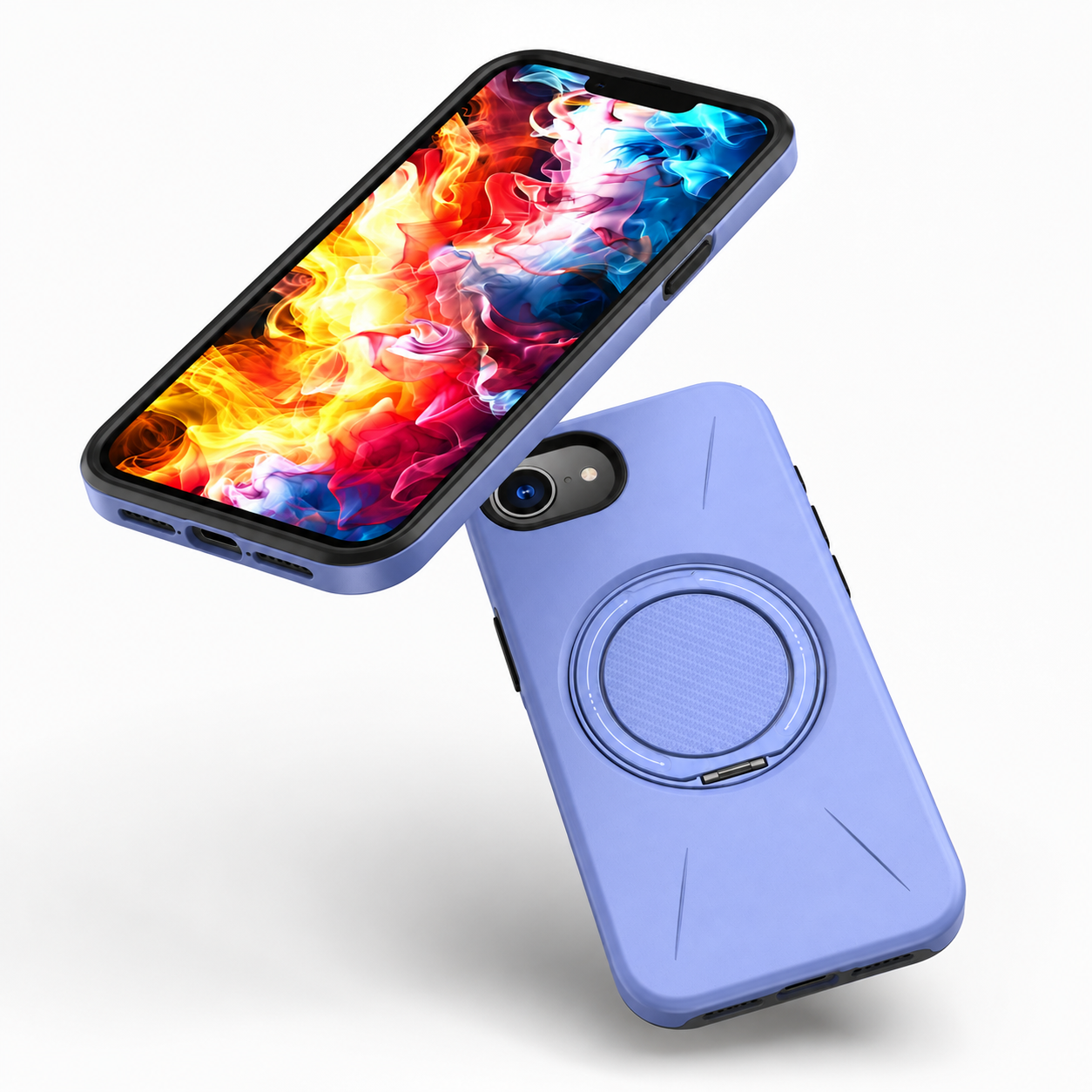 iPhone 17e and 16e light purple MagSafe ring cover back view – affordable phone cases Canada