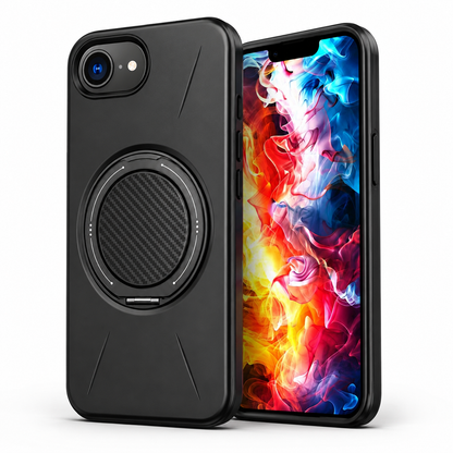 Black Forge Ring Case for iPhone 17e and 16e side profile – durable phone case for drops