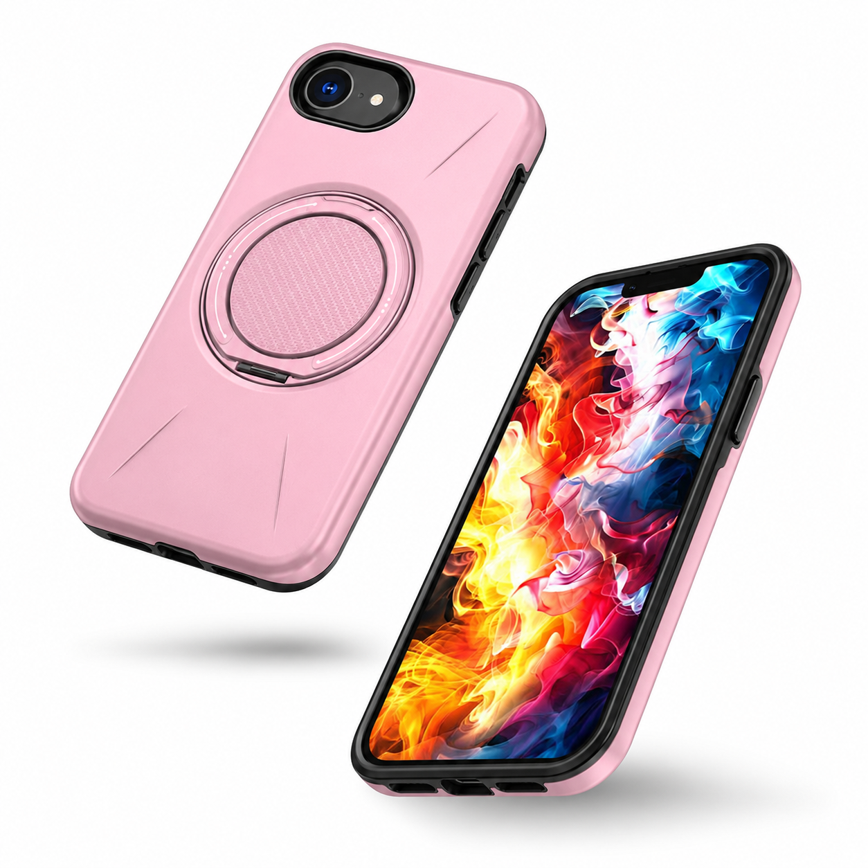 iPhone 17e and 16e pink MagSafe ring protective cover – best slim phone case Canada