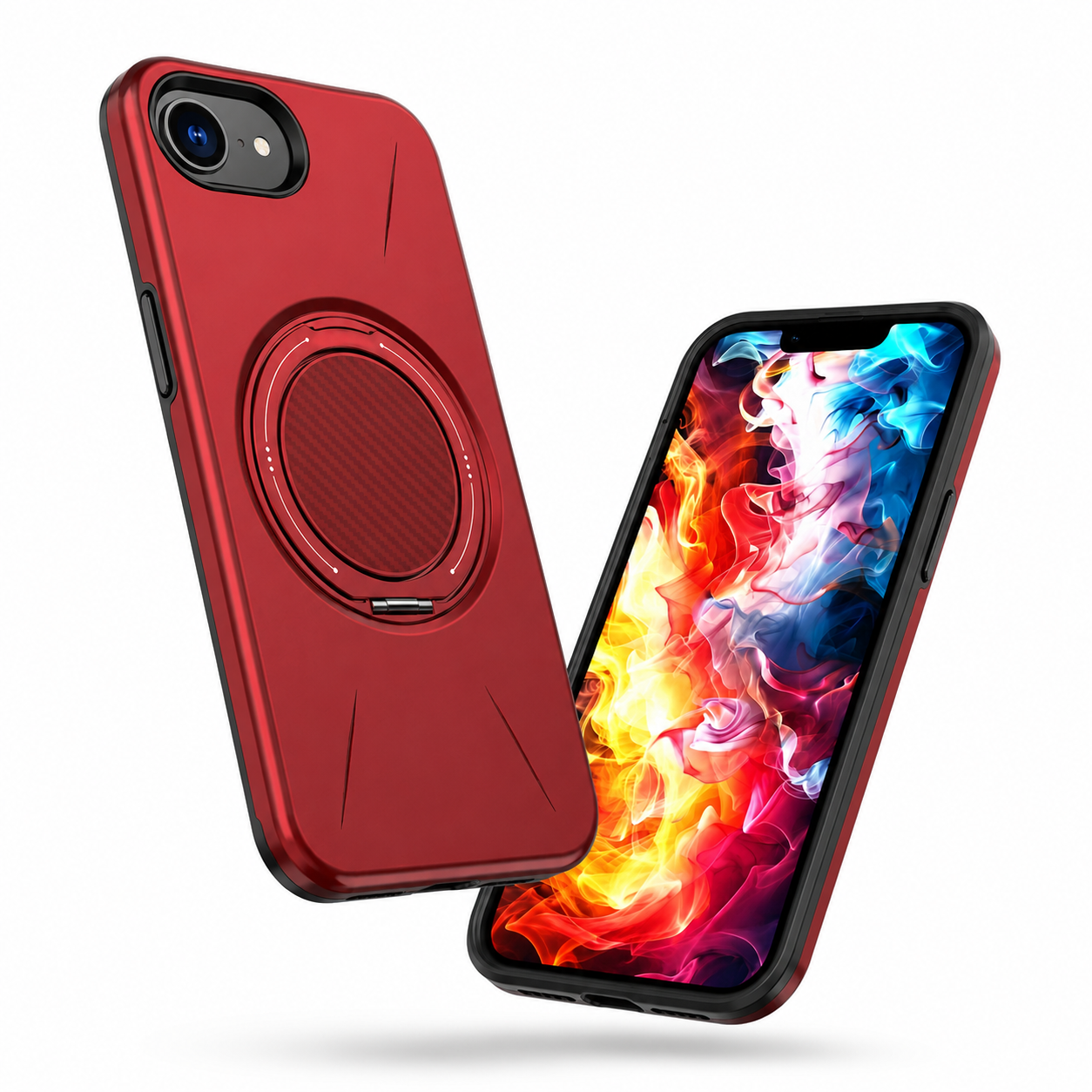 Red iPhone 17e and 16e MagSafe cover with raised camera protection – durable phone cases Canada