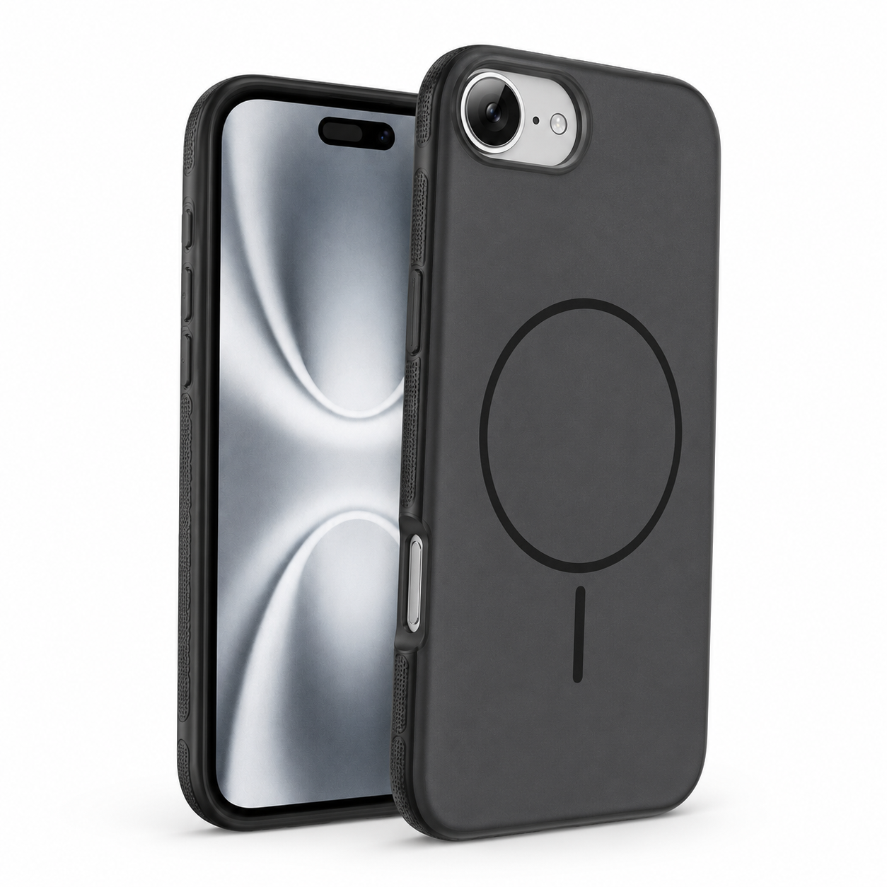 Apple iPhone 17e and 16e black Glam Case angled view – smartphone accessories Canada