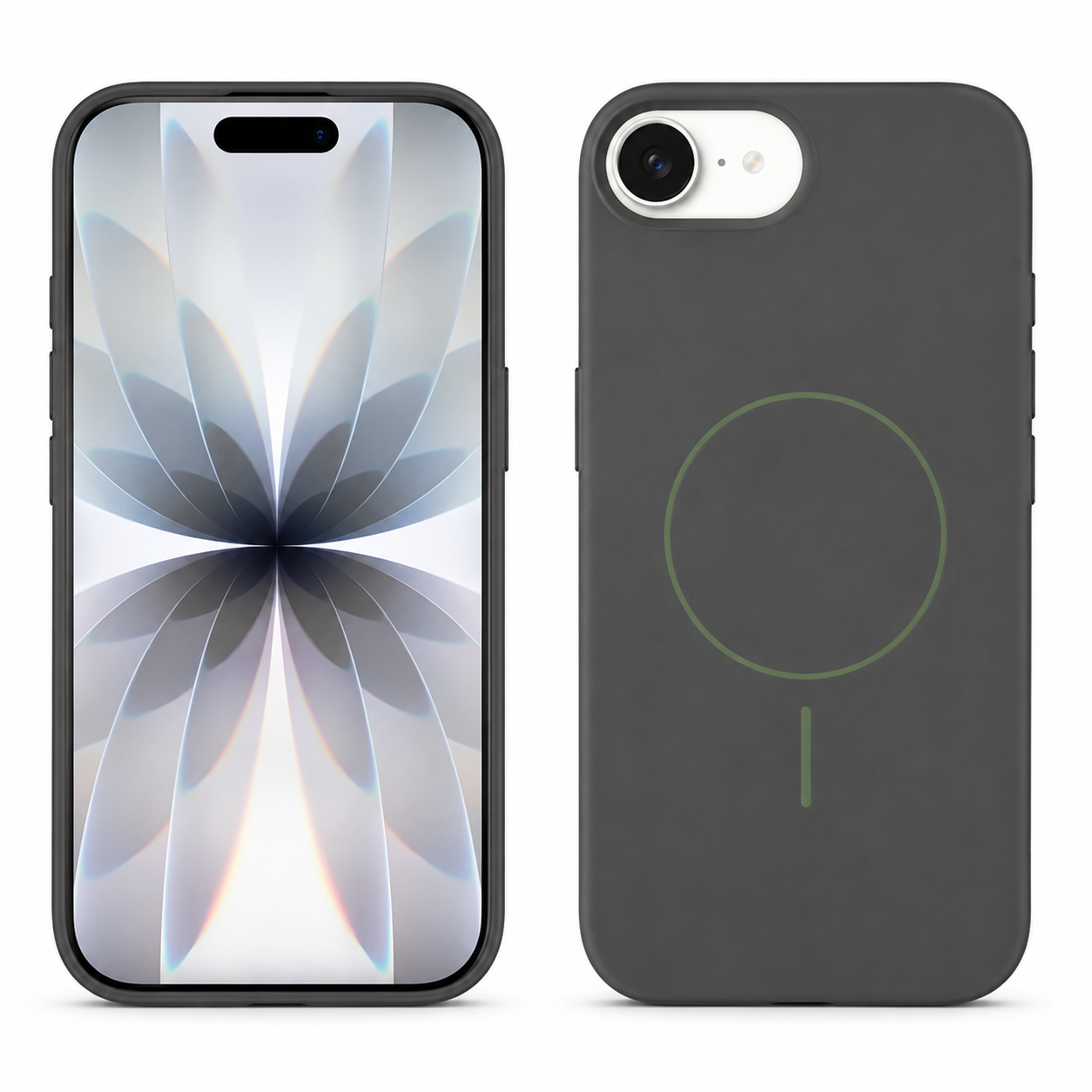 Grey MagSafe Vibrant Silicone Case for Apple iPhone 17e and 16e – silicone phone case
