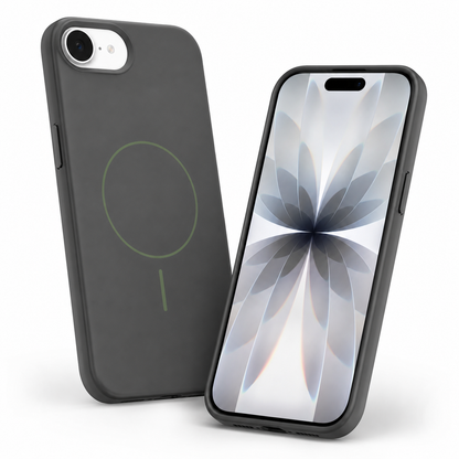 Grey protective silicone mobile cover for Apple iPhone 17e and 16e – durable phone cases Canada