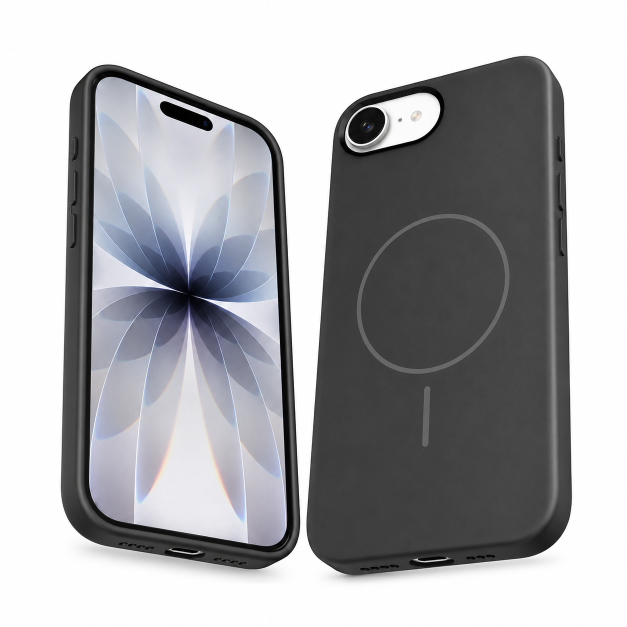 Slim black MagSafe Vibrant Case for iPhone 17e and 16e – minimalist phone case