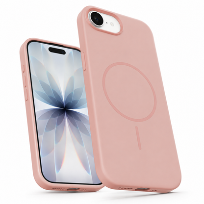 Apple iPhone 17e and 16e rose gold Vibrant Case angled view – mobile accessories Canada