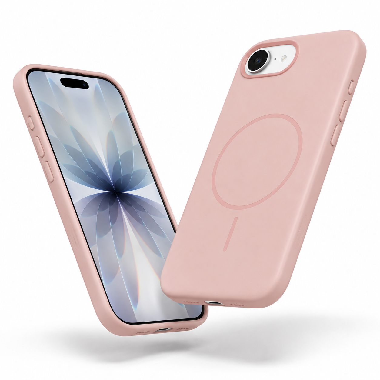 Slim rose gold silicone case for Apple iPhone 17e and 16e – best slim phone case Canada