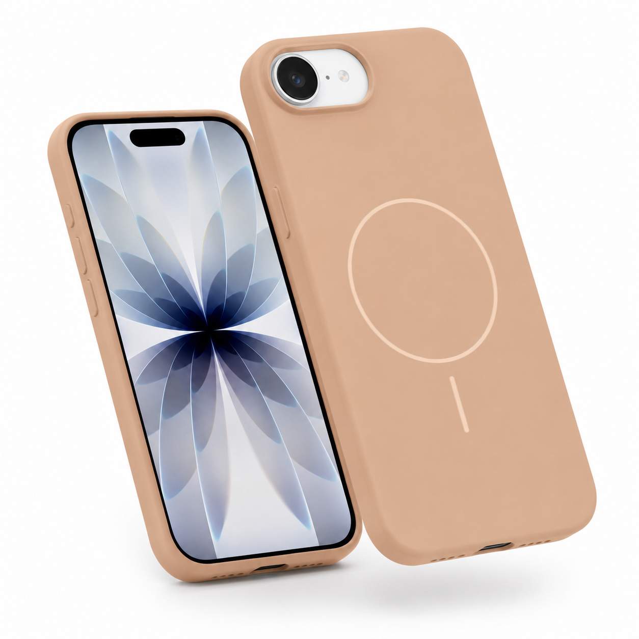 Desert gold iPhone 17e and 16e MagSafe silicone cover – stylish phone case Canada