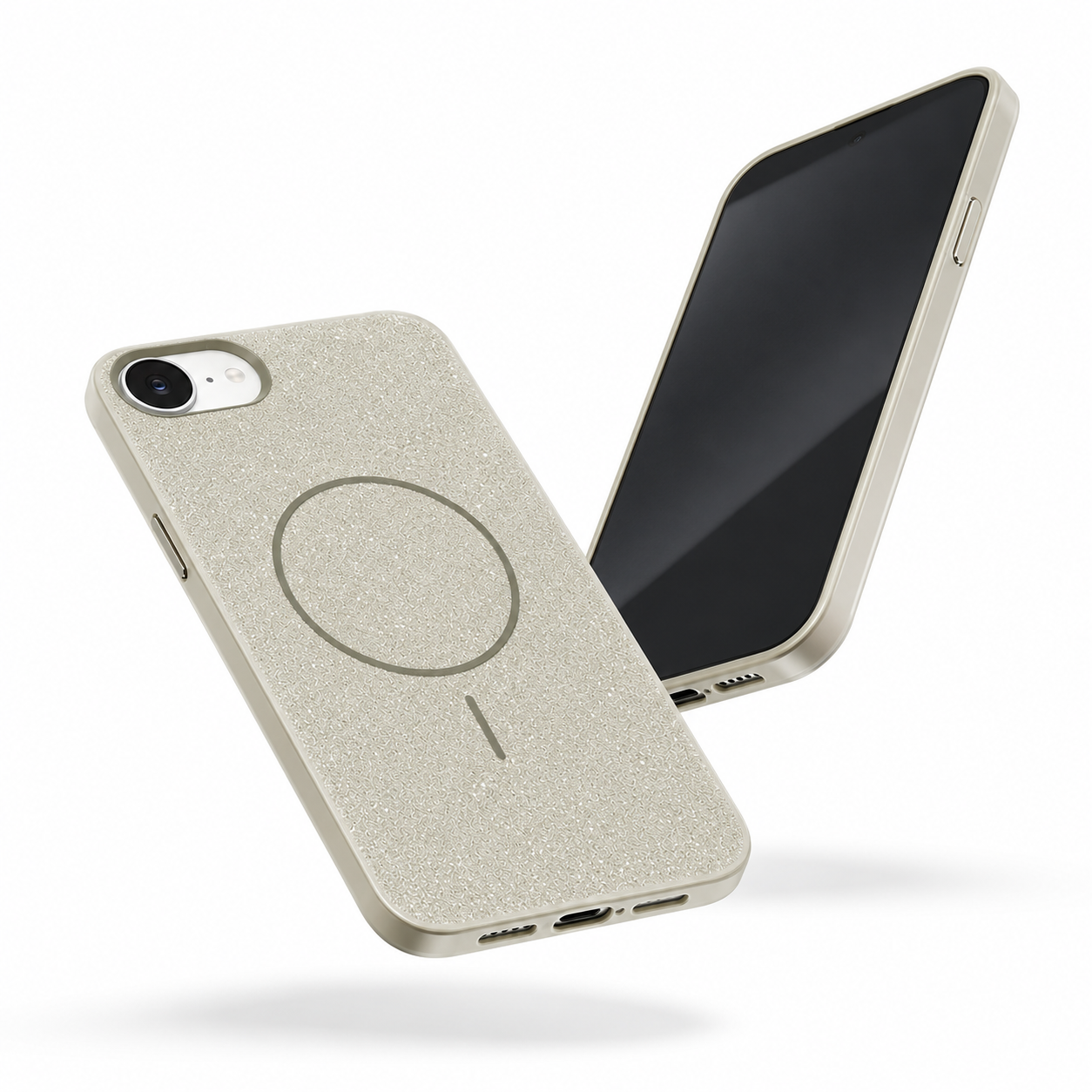Grey iPhone 17e and 16e MagSafe protective cover back view – buy phone cases online Canada
