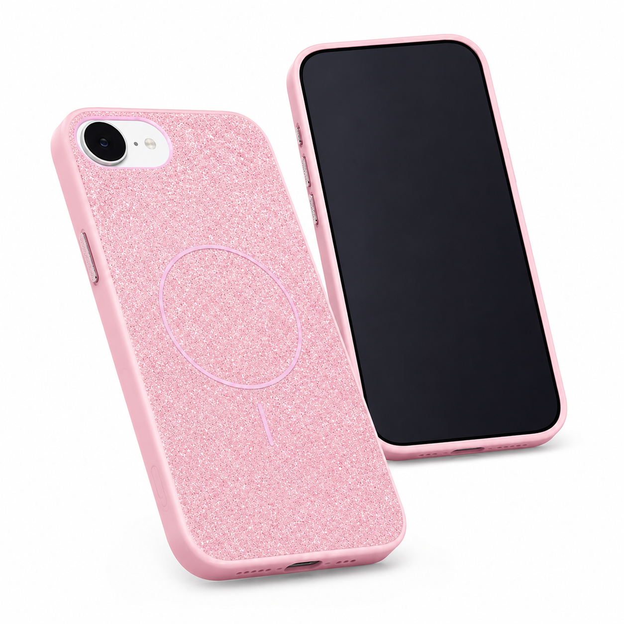 Rose gold MagSafe case with camera and edge protection – durable phone case Canada

