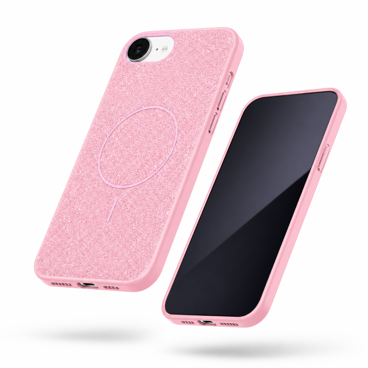 Apple iPhone 17e and 16e rose gold Glitsy case side view – mobile accessories Canada
Glitsy MagSaf