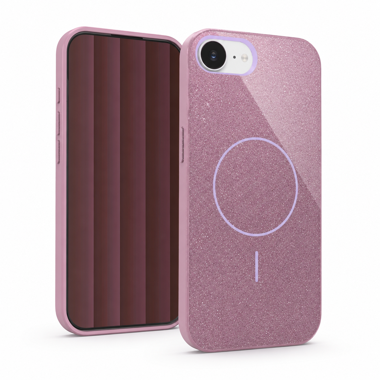 Purple iPhone 17e and 16e MagSafe protective cover back view – durable phone cases Canada
