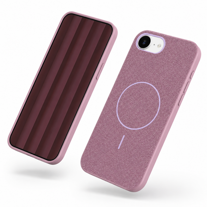 Slim purple Glitsy MagSafe phone case for Apple iPhone 17e and 16e – best slim phone case Canada
