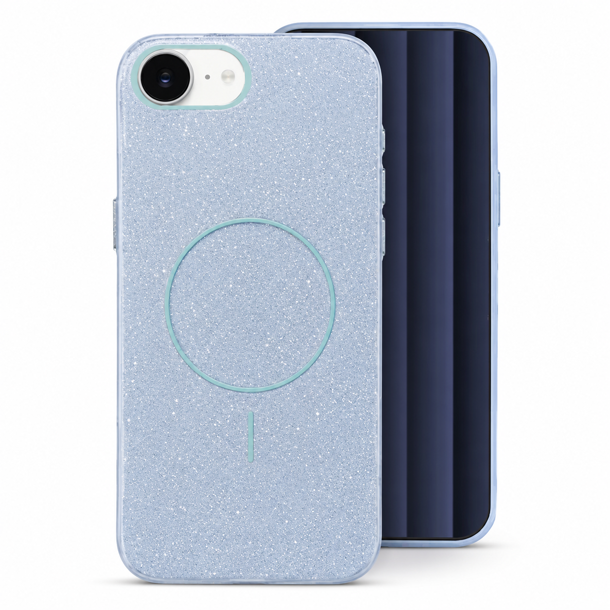 Light blue Glitsy MagSafe Case for Apple iPhone 17e and 16e – iPhone cases Canada