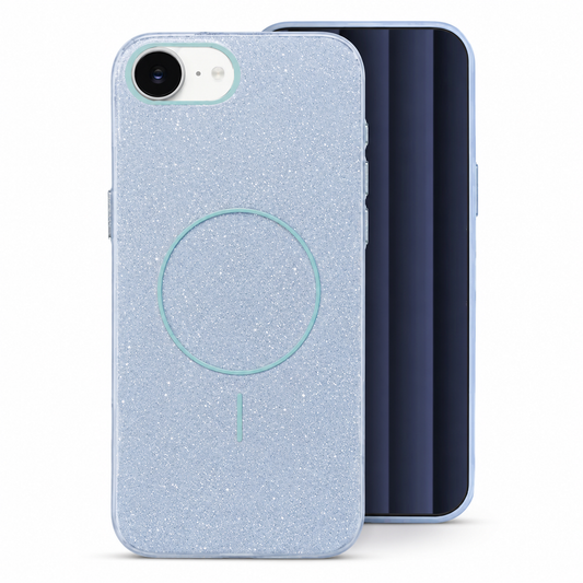 Light blue Glitsy MagSafe Case for Apple iPhone 17e and 16e – iPhone cases Canada
