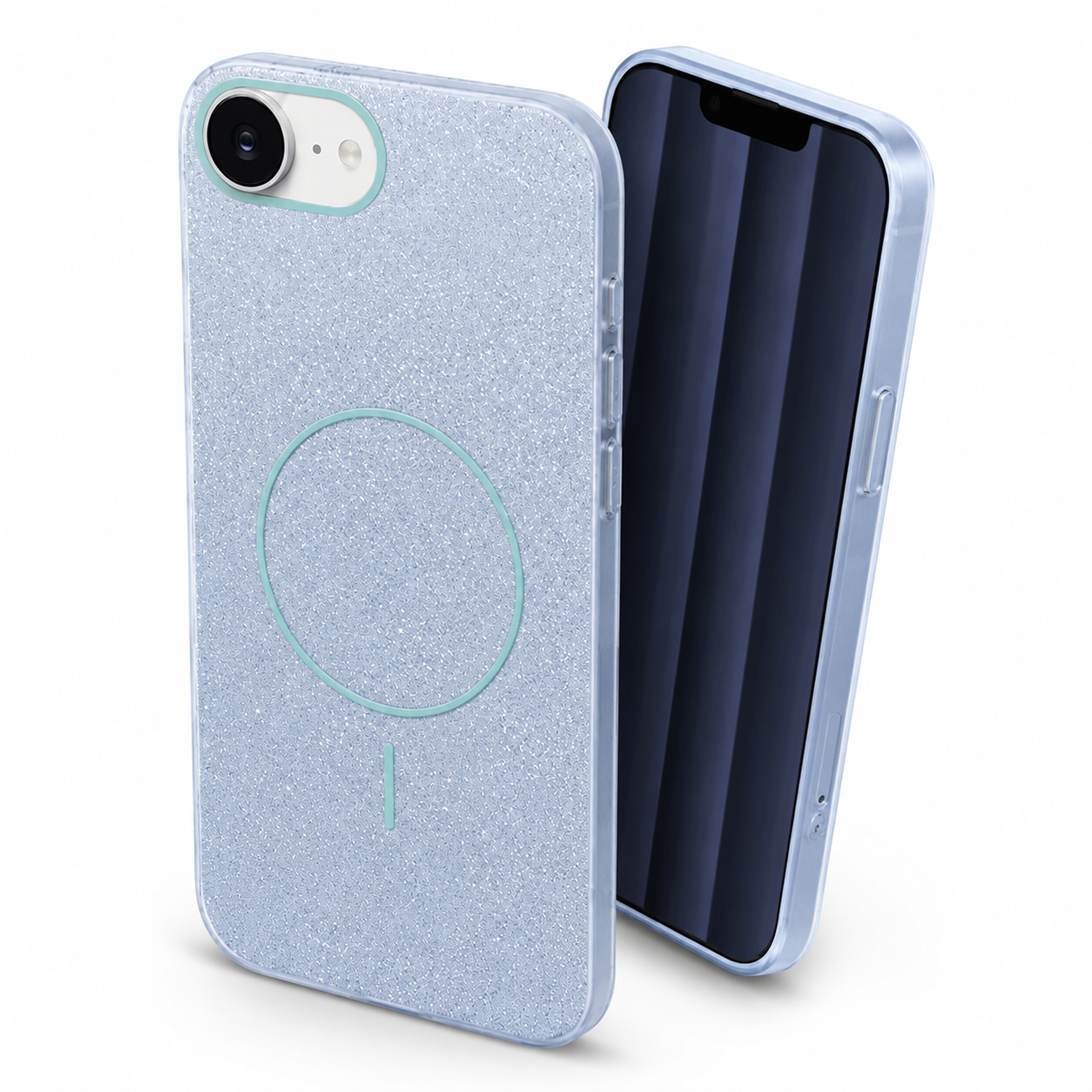 Light blue iPhone 17e and 16e MagSafe protective cover – buy phone cases online Canada
