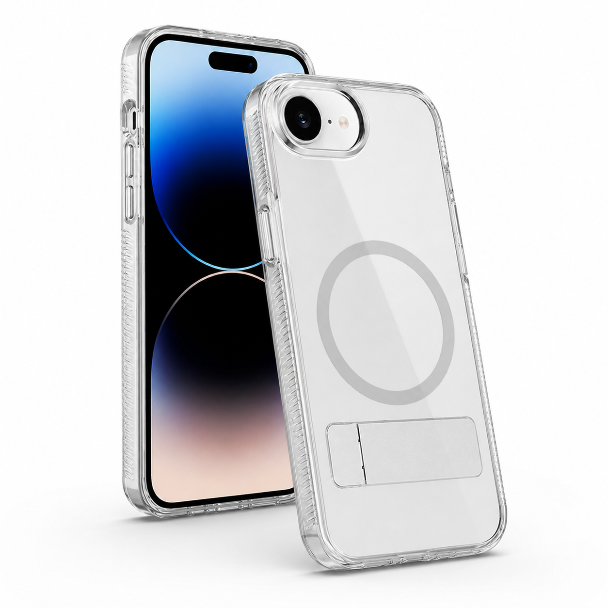 Transparent iPhone 17e and 16e MagSafe protective case with adjustable stand – buy mobile covers online Canada