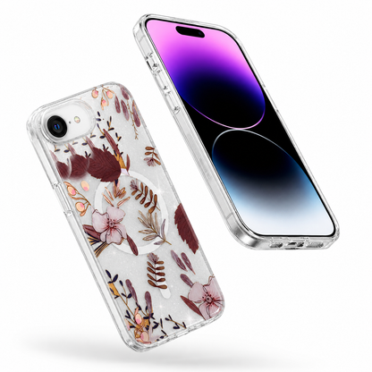 iPhone 17e and 16e Flower Petals MagSafe printed cover back view – buy phone cases online Canada