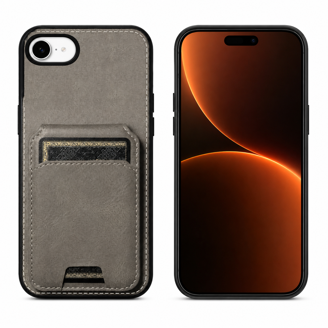Grey Stealth Wallet Case for Apple iPhone 17e and 16e – iPhone cases Canada