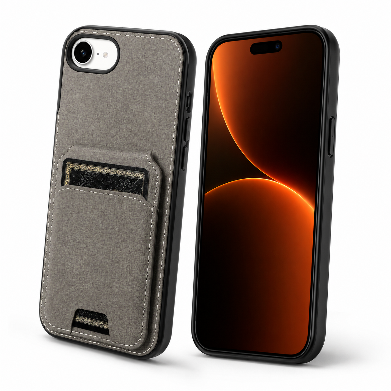 Grey Stealth protective wallet cover for Apple iPhone 17e and 16e – durable phone cases Canada