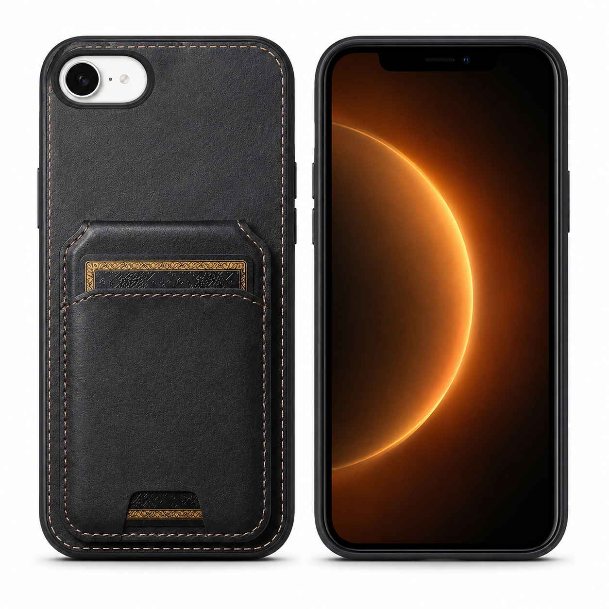 Black Stealth Wallet Case for Apple iPhone 17e and 16e – iPhone case online Canada