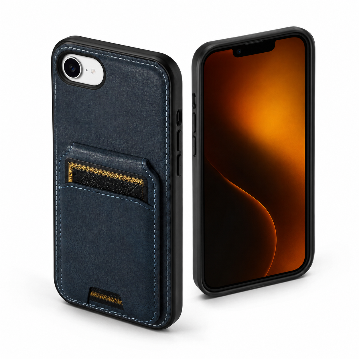 Navy Stealth protective case for Apple iPhone 17e and 16e back view – affordable phone cases Canada