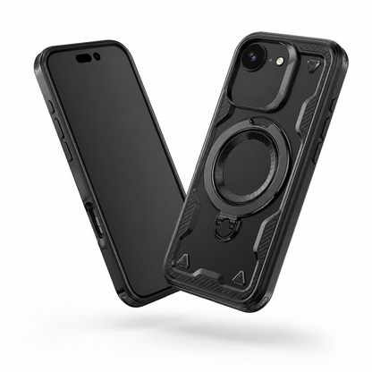 Black iPhone 17e and 16e MagSafe ring protective cover – best iPhone case for protection Canada