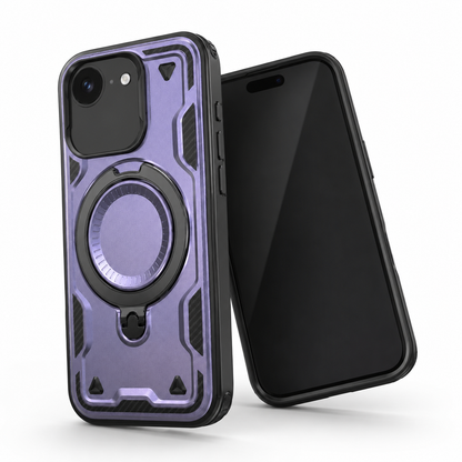 Purple MagSafe ring phone cover with camera and edge protection – durable phone case Canada
