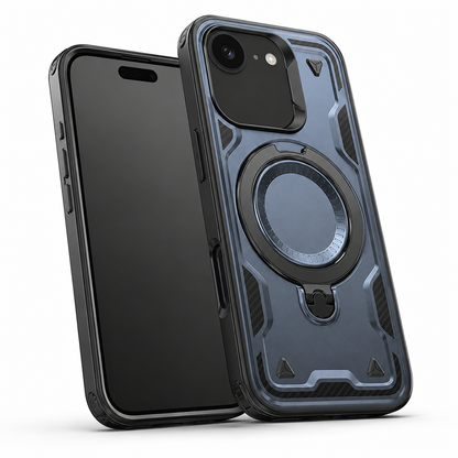 Apple iPhone 17e and 16e navy Sparta Ring Case side view – smartphone accessories Canada