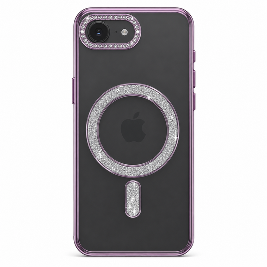 Purple Glitter Electroplated MagSafe Case for Apple iPhone 17e and 16e – phone cases Canada
