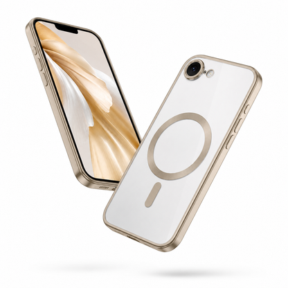 Titanium MagSafe protective phone cover for Apple iPhone 16e, premium minimalist phone case
