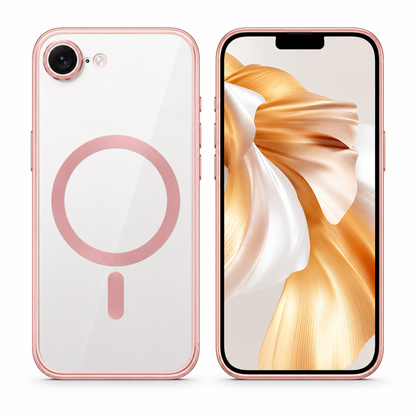 Rose Gold Electro Matt MagSafe Case for Apple iPhone 17e / 16e rear view, iPhone case online Canada